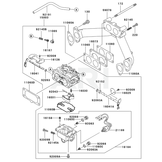 Carburetor for Kawasaki FH641D