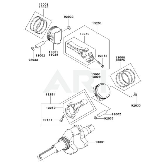 Piston & Crankshaft for FH680D