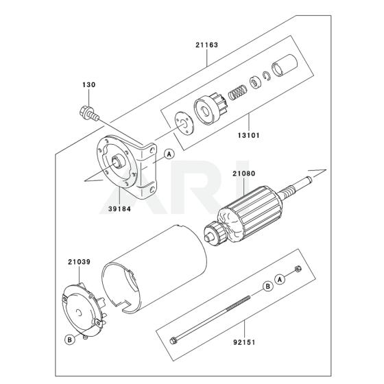 Starter for Kawasaki FH680D