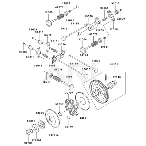 Valve/Camshaft for Kawasaki FH680D