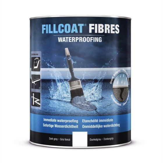 Rust-Oleum Fillcoat Fibres waterproof elastic paint c/w bridging fibres