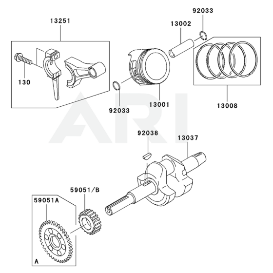 Piston/Crankshaft for FJ100D