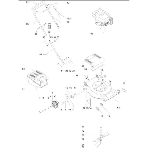 Flymo FL46C Mower Assembly