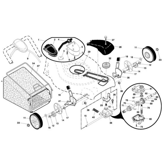 Flymo FL521D Assembly