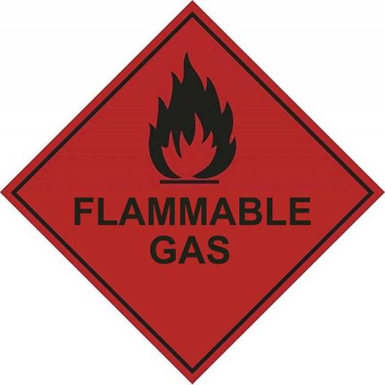 Flammable Gas Warning Label