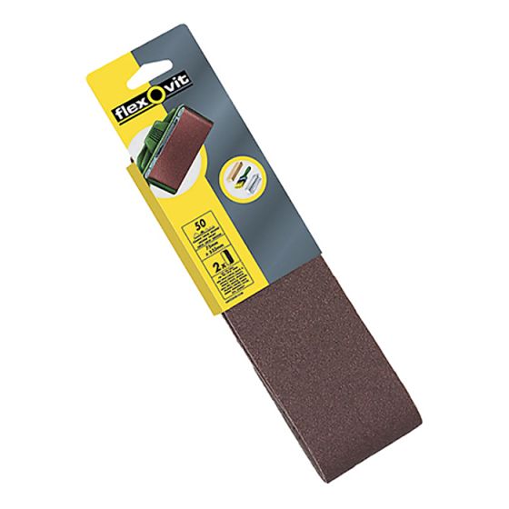 Cloth Sanding Belts 533mm x 75mm 50g Coarse (Pack of 2) by Flexovit - 63642526466