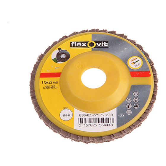 Flap Disc For Angle Grinders 125mm 40g (1) by Flexovit - 63642527528