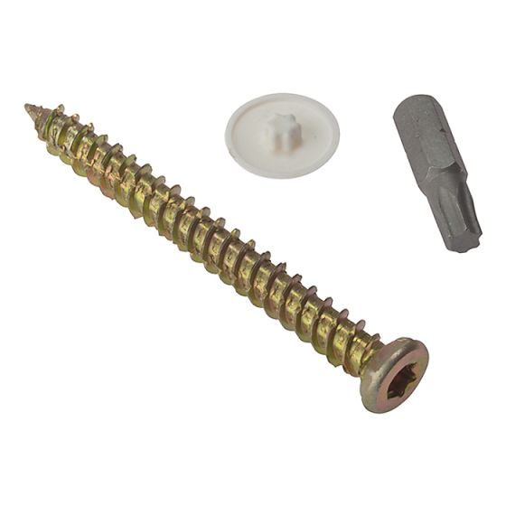 Concrete Frame Screw Torx Compatible High-Low Thread ZYP 7.5 x 62mm Box 100 by Forgefix - CFS62