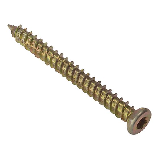 Concrete Frame Screw Torx Compatible High-Low Thread ZYP 7.5 x 132mm Bag 10 by Forgefix - 10CFS132