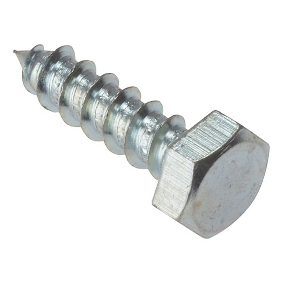 Coach Screw Hexagon Head Single Thread ZP M6 x 100mm Bag 10 by Forgefix - 10CS6100