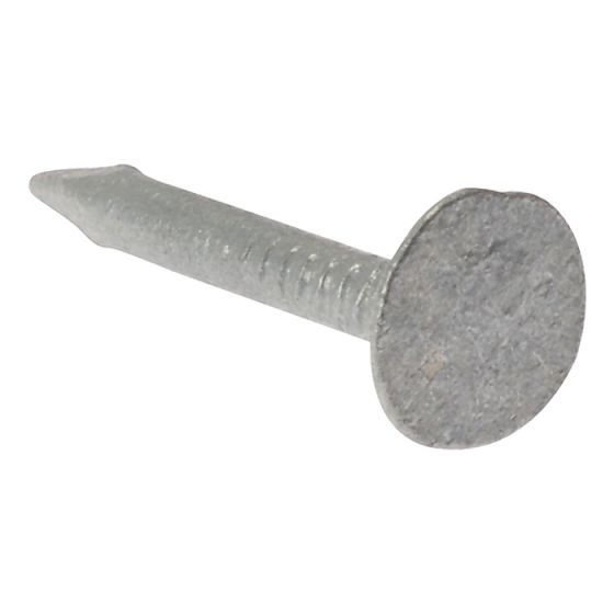 Clout Nail Extra Large Head Galvanised 25mm Bag Weight 500g by Forgefix - 500NLELH25GB