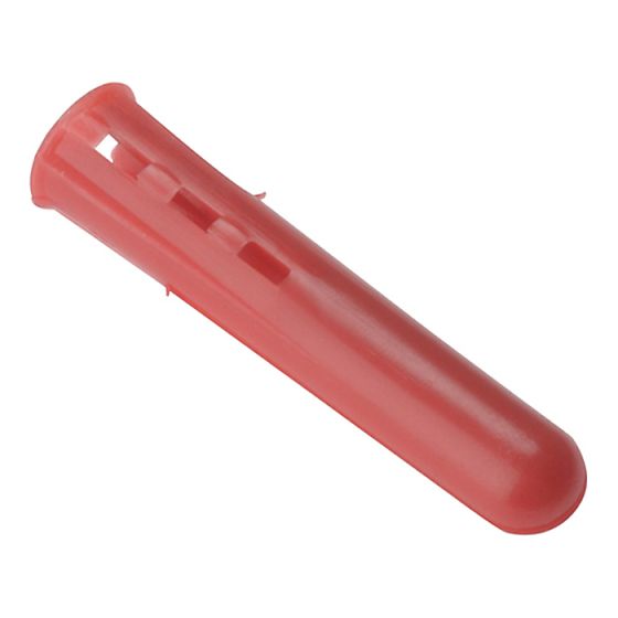 Plastic Wall Plugs Red No.6-8 Box 1000 by Forgefix - EXP3
