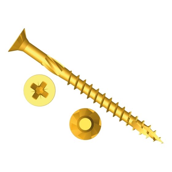 ForgeFast Pozi Compatible Elite Performance Wood Screw ZY 5.0 x 100mm Tub 300 by Forgefix - FFP5100YT