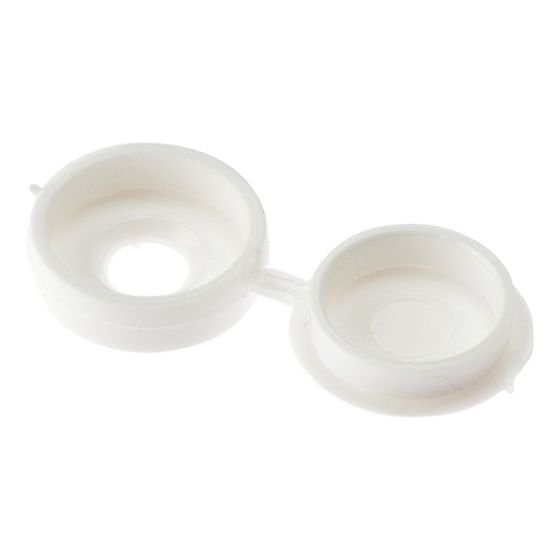 Hinged Cover Cap White No. 6-8 Bag 100 by Forgefix - 100HCC0