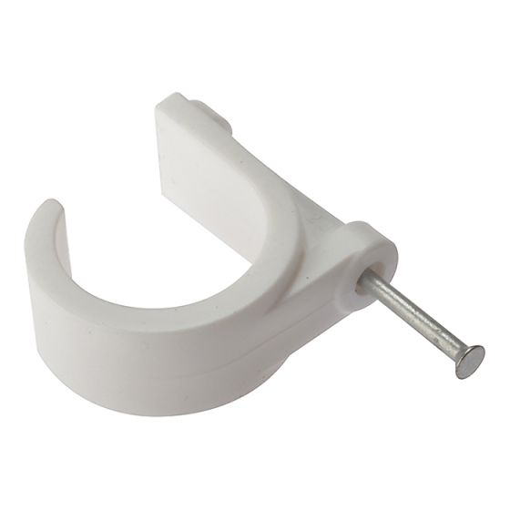 Pipe Clip with Masonry Nail 28mm Box 100 by Forgefix - PCMN28