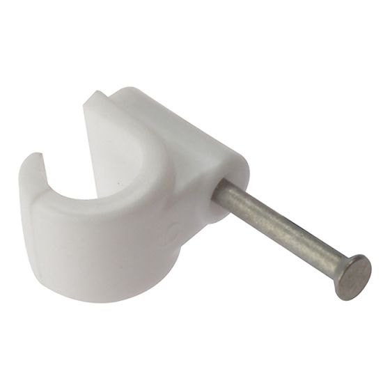Pipe Clip with Masonry Nail 11mm Box 100 by Forgefix - PCMN11