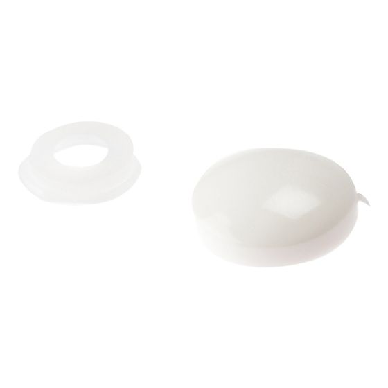 Domed Cover Cap White No. 6-8 Bag 25 by Forgefix - 25PDT0