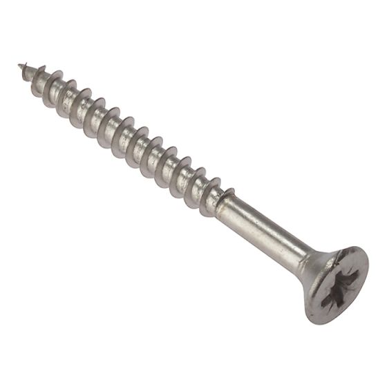 Multi-Purpose Pozi Screw CSK ST Stainless Steel 5.0 x 50mm Box 200 by Forgefix - POZI550SS