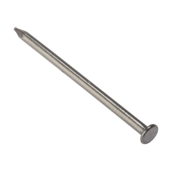 Round Head Nail Bright Finish 25mm Bag of 500g by Forgefix - 500NLRH25B