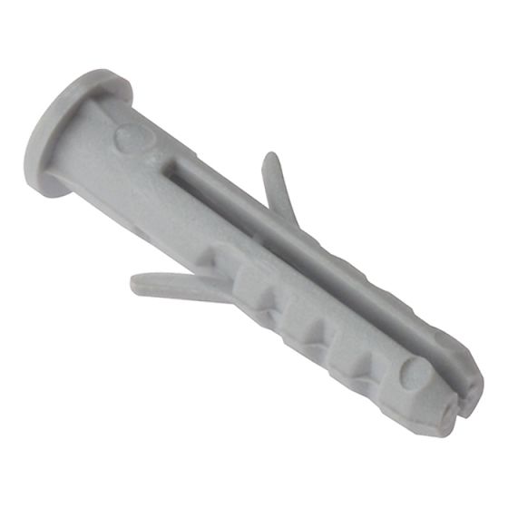 Nylon Wall Plug Rimmed M6 x 30mm Bag 100 by Forgefix - 100RMD630