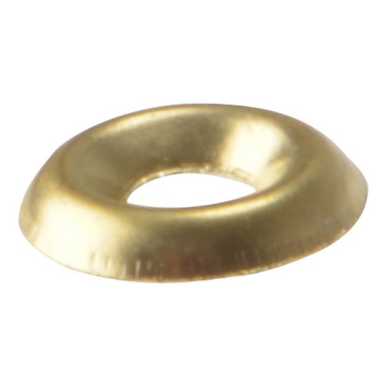 Screw Cup Washers Solid Brass Polished No.10 Bag 200 by Forgefix - 200SCW10B