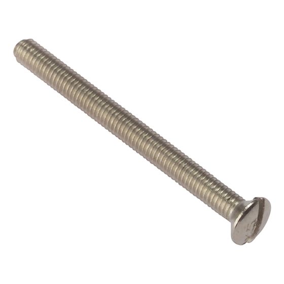 Socket Screw Slotted Raised Head Nickel Plated 3.5 x 75mm Bag 100 by Forgefix - 100SS3575NP