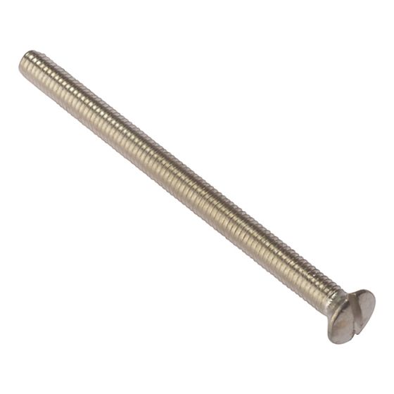 Socket Screw Slotted Raised Head Nickel Plated 3.5 x 50mm Bag 100 by Forgefix - 100SS3550NP