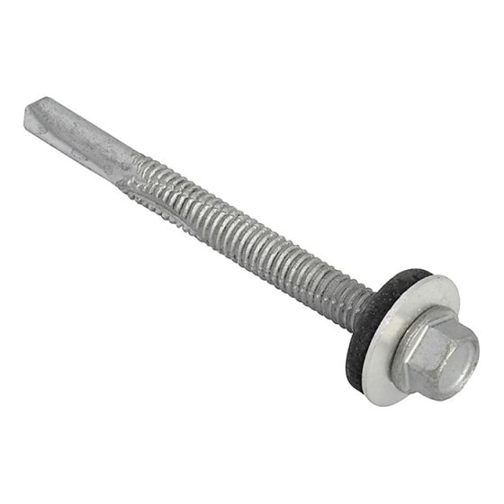 TechFast Hex Head Roofing Screw Self-Drill Heavy Section 5.5 x 60mm Pack 50 by Forgefix - TFHH5560
