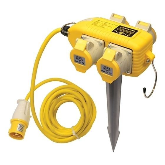 Power Block 4 Way Distribution Box 110 Volt 16 Amp by Faithfull - 85366990