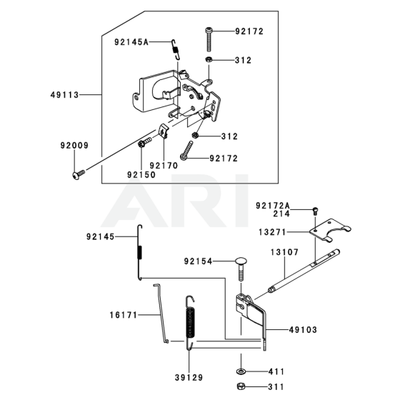 Kawasaki FR600V Control Equipment