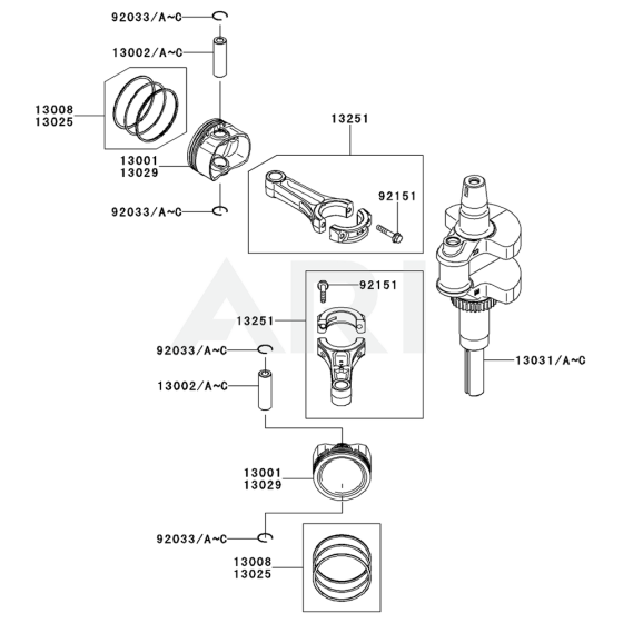 Starter for Kawasaki FR730V