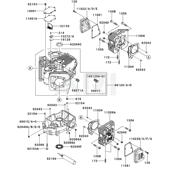 Cylinder / Crankcase for FR730V