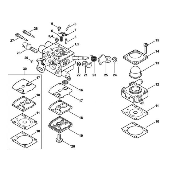 Carburettor Assembly for Stihl