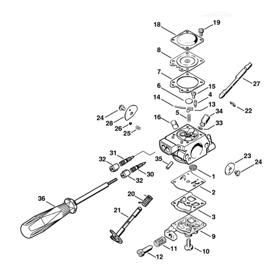 Stihl FS36 FS40 FS44 Carburetor