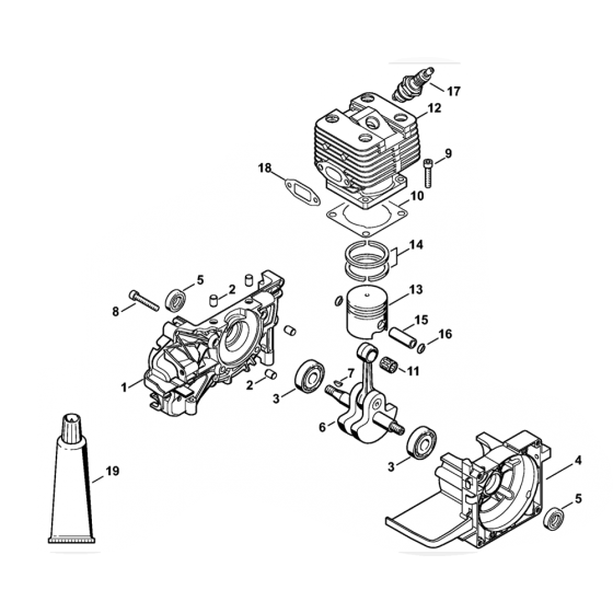 FS3900 Crankcase Cylinder