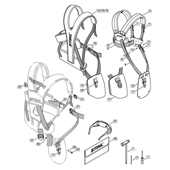 Stihl FS400 Tools & Harness