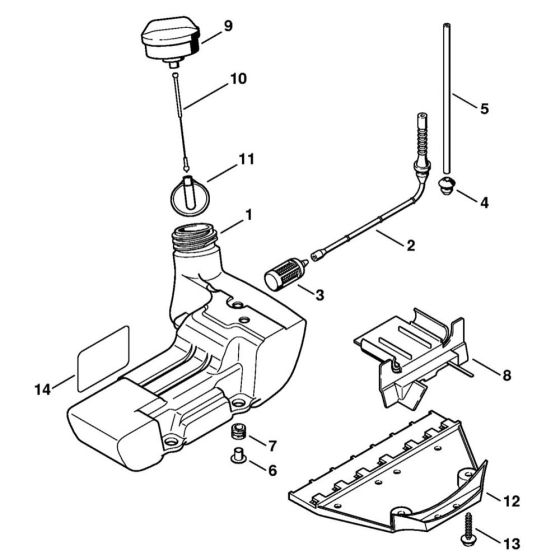 Fuel Tank Assembly for Stihl