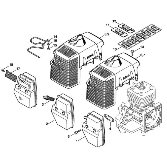 Muffler & Shroud Assembly