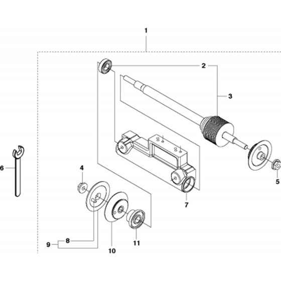Bladeshaft Assembly for FS410 D