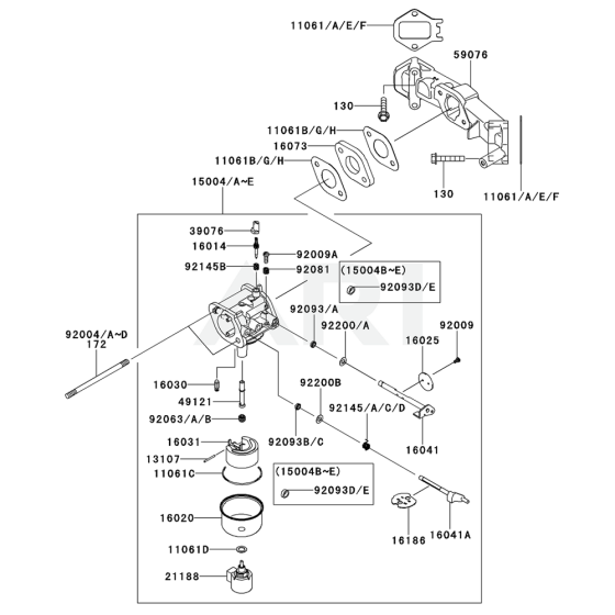 Carburettor for Kawasaki FS481V