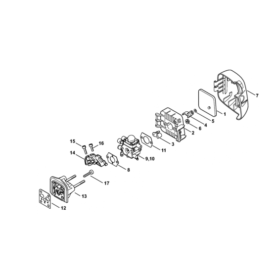 Stihl FS55 Air Filter Spacer Flange 2-Mix