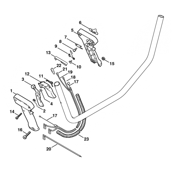 Stihl FS55 Bike Handle 27.2001 Assembly