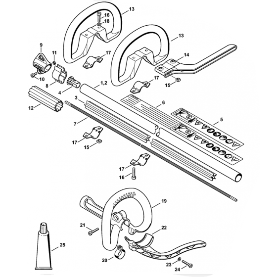 Stihl FS56 Drive Tube Assembly Loop Handle