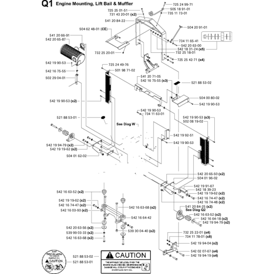 Engine Mounting & Muffler Assembly
