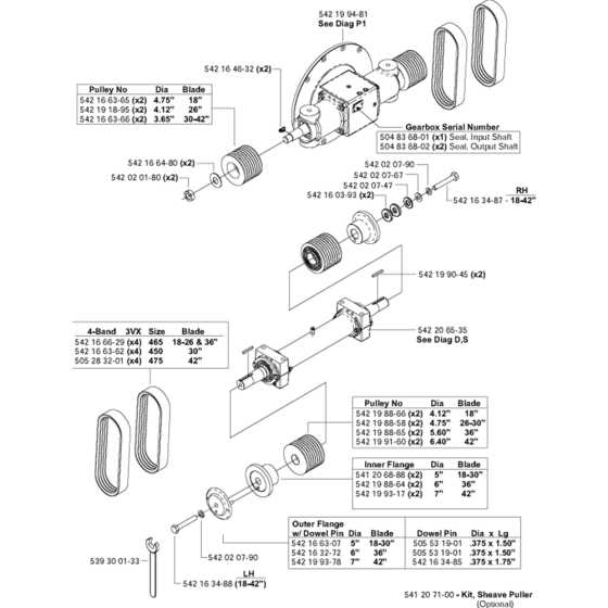 Gearbox-Blade Shaft Assembly