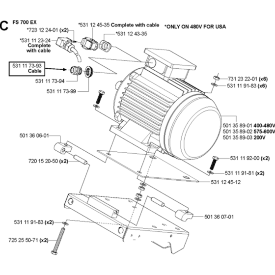 Motor Assembly for FS700 EX