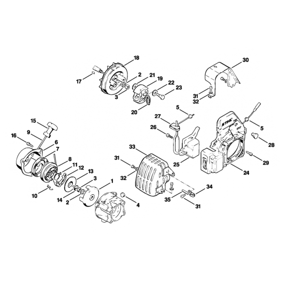 Stihl FS80 Rewind Starter