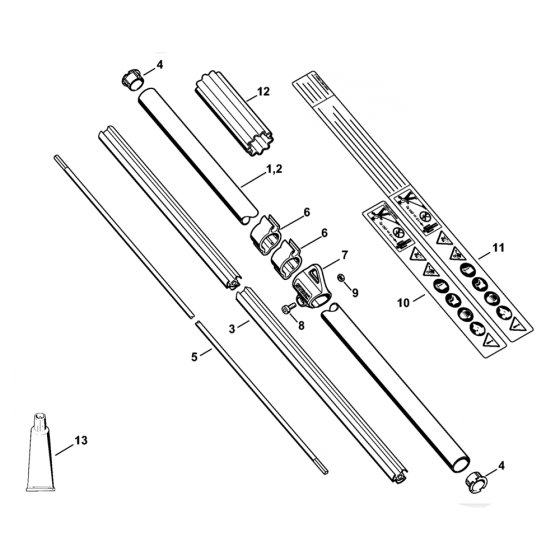 Stihl FS90 FS90r Drive Tube Assembly