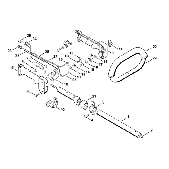 Stihl FS96 Drive Tube Assembly Loop Handle