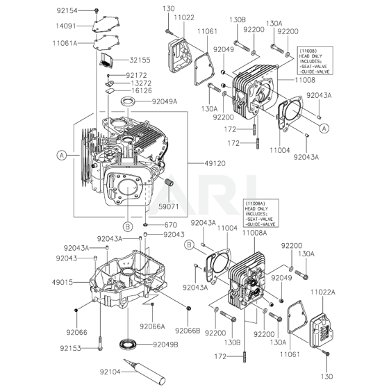 Cylinder/Crankcase for FT730V